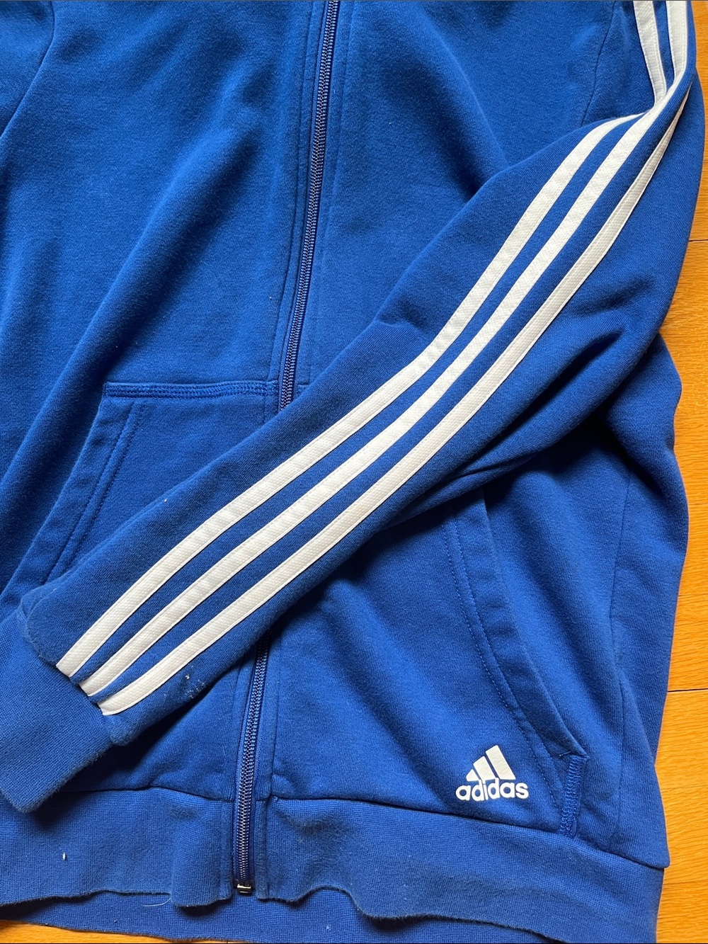 Blue Adidas zip up